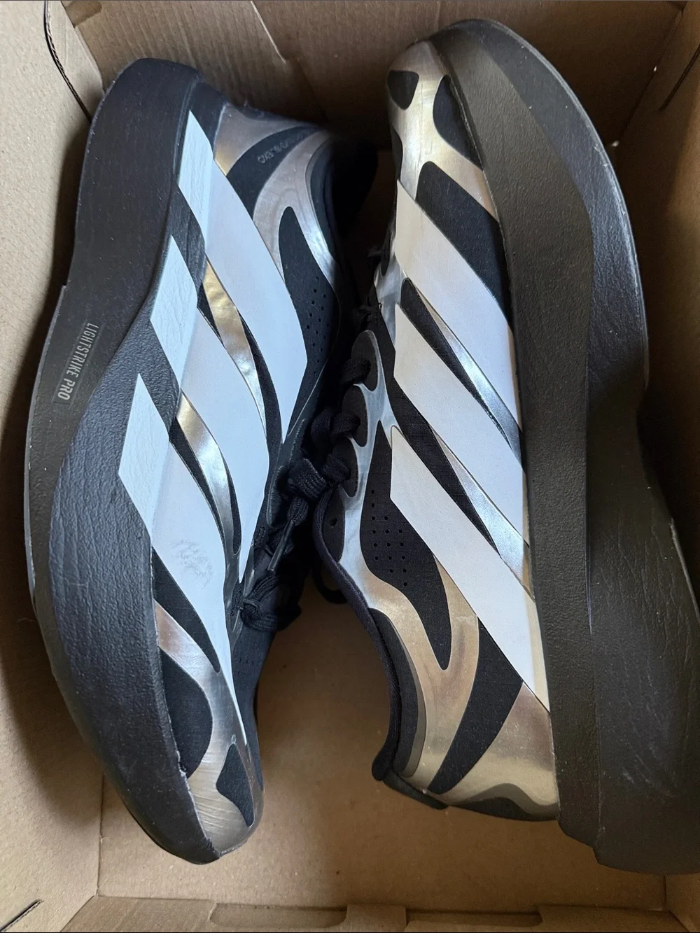 Adidas Evo SL  Black and Silver Performance Running Sneakers - Picture 6 of 7